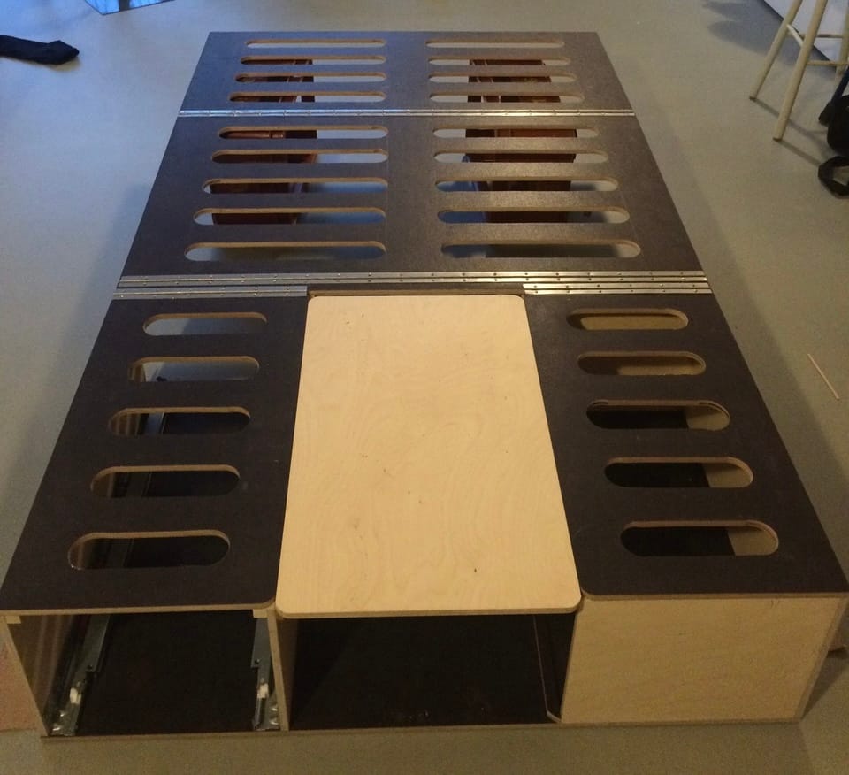 Zelfbouw unit mini camper