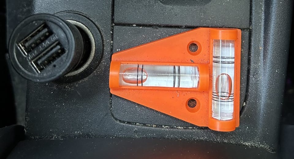 Waterpas mini camper