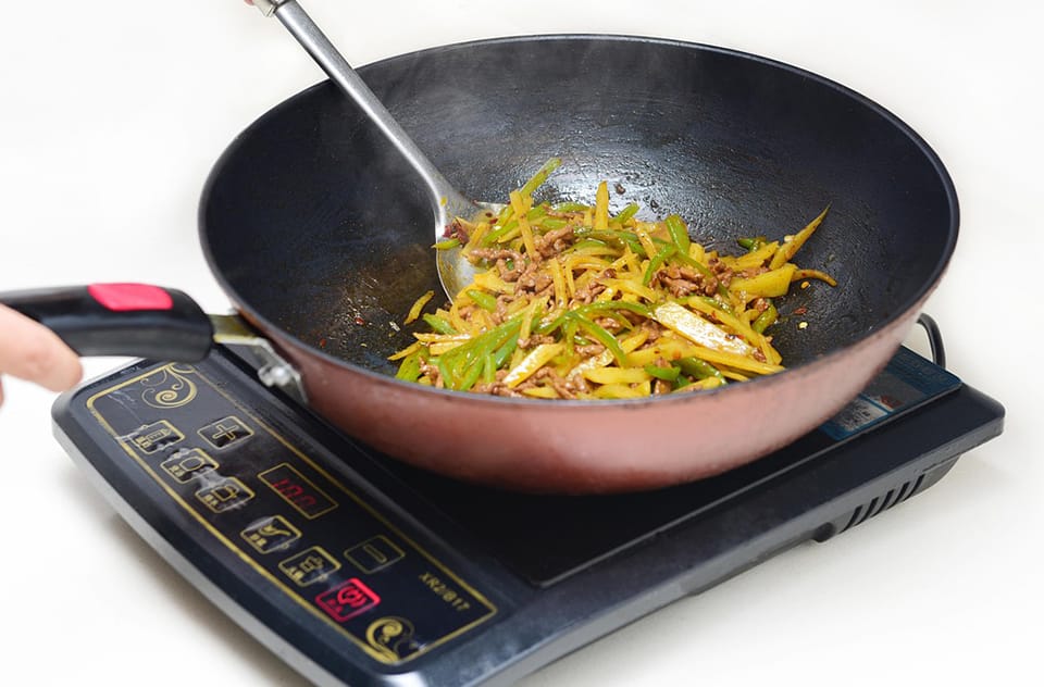 Koken mini camper inductie